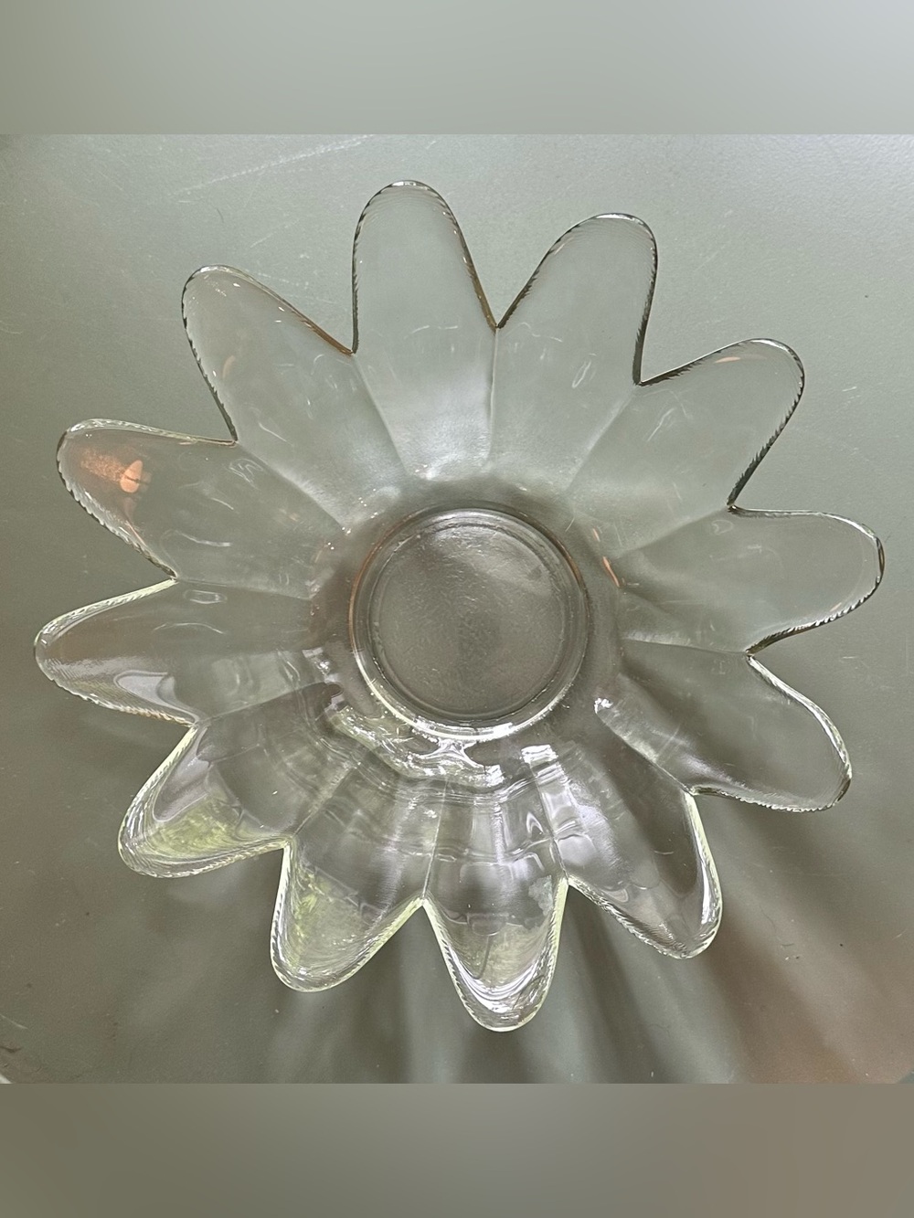 Glass Lotus Bowl • antique